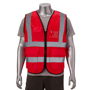 Class 2 3.8oz. Knitted Double Band Reflective Safety Vest | Safety red