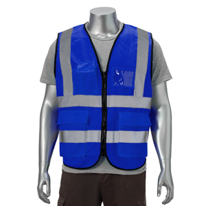 Class 2 3.8oz. Knitted Double Band Reflective Safety Vest | Safety navy-blue