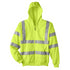 Class 3 Reflective Tape Safety Zipper Hoodie With Kangaroo Pocket | Safety yellow
