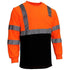 Class 3 Polyester Reflective Tape Safety T-Shirt W/ Pocket | Safety orange