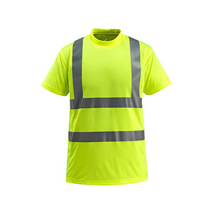Odor Reducing Reflective Tape Safety T-Shirt | Safety yellow