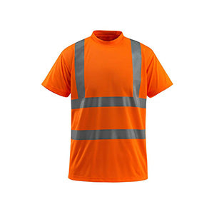 Odor Reducing Reflective Tape Safety T-Shirt | Safety orange