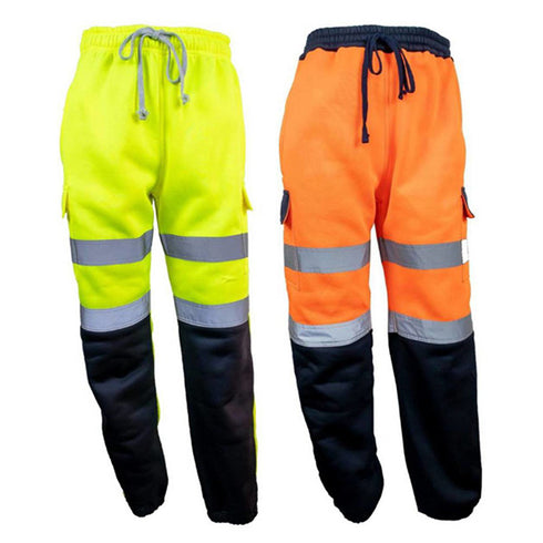 Hi Vis Safety Color Block Sweatpants Reflective Joggers