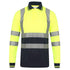 Class 3 Color Block Reflective Tape Safety Polo Shirt | Front side | Safety yellow-black