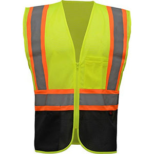 Class 2 3.8 Oz. Polyester Reflective Safety Vest With Pocket | Safety yellow