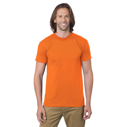 USA Made Non-ANSI Poly-Cotton Safety T-Shirt | Safety orange