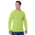 USA Made Poly-Cotton Non-ANSI Safety Long Sleeve T-Shirt | Safety yellow