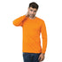 Non-ANSI USA Made Poly-Cotton Safety Long Sleeve T-Shirt With Pocket | Safety orange