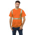 USA Made 100% Cotton Segmented Class 2 Safety T-Shirt | Safety orange