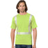 USA Made Class 2 Poly-Cotton Segmented Safety T-Shirt With Pocket | Safety yellow