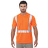 Class 2 Segmented USA Made Polyester Safety T-Shirt | Safety orange