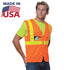 USA Made Class 2 Poly Mesh Reflective Safety Vest | Safety orange