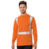 USA Made Class 2 Poly-Cotton Safety Long Sleeve T-Shirt With Pocket | Safety orange