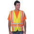 USA Made Class 2 Poly Mesh Safety Zipper Vest With Pockets | Safety yellow