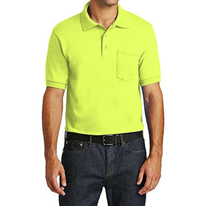 Non-ANSI Safety Workwear High Viz Polo W/ Pocket | Safety yellow