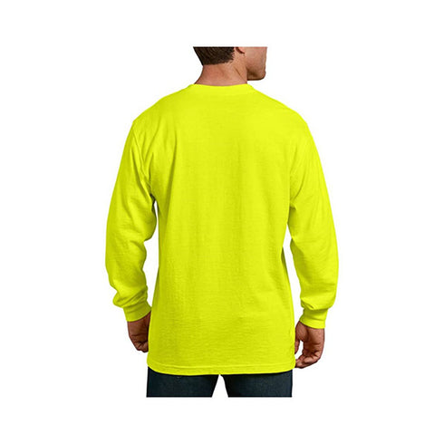Non-ANSI Safety Workwear High Viz Long Sleeve T-Shirt W/ Pocket | Safety yellow