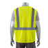 Reflective Tape Safety Zipper Vest With Pocket | Reflective Tape Safety Zipper Vest With Pocket | Safety Yellow |Back Side