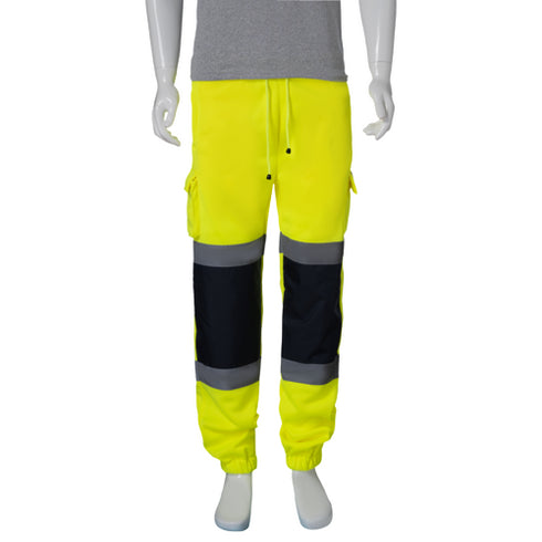 Hi Vis Combat Safety Jogging Fleece Pant | Safety yellow