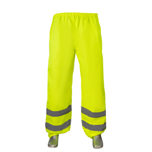 Hi Vis Waterproof Over Trousers Work Wear Safety Pants | Safety yellow