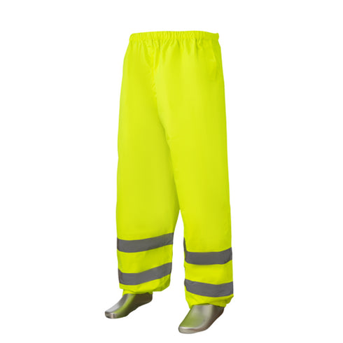 Hi Vis Waterproof Over Trousers Work Wear Safety Pants | Safety yellow