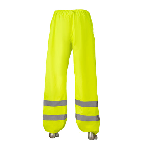 Hi Vis Waterproof Over Trousers Work Wear Safety Pants | Safety yellow