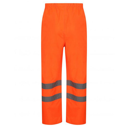 Hi Vis Waterproof Over Trousers Work Wear Safety Pants | Safety orange