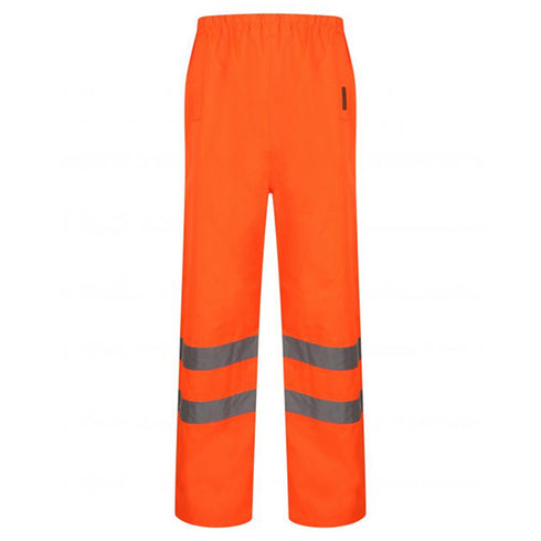 Hi Vis Waterproof Over Trousers Work Wear Safety Pants | Safety orange