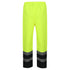 Hi Vis Waterproof Color Block Over Trousers Work Wear Safety Pants | Safety yellow