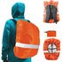 Ultralight Waterproof Reflective Tape Rain Cover Backpack | Safety orange