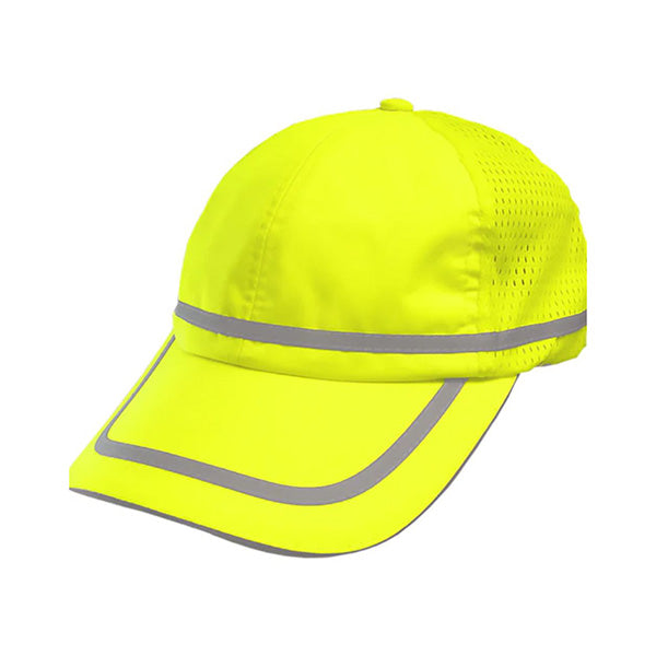 Hi-Vis Reflective Cap Breathable Back Safety Baseball Hat | Safety yellow