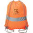 Hi Vis Cinch Sports Bag Reflective Drawstring Backpack | Safety orange