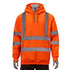 Class 3 Safety Hoodie With Kangaroo Pocket | Front side | Safety orange