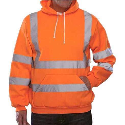 Class 3 Safety Hoodie With Kangaroo Pocket | Safety orange