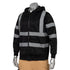 Class 3 Reflective Tape Safety Zipper Hoodie With Kangaroo Pocket | Safety black
