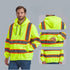 Class 3 Two Tone Reflective Tape Safety Hoodie | Safety yellow