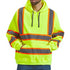 Class 3 Two Tone Reflective Tape Safety Hoodie | Safety yellow