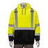 Class 3 Reflective Tape Safety Hoodie With Dual Mic Tabs & Kangaroo Pocket | Safety yellow