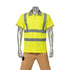 Class 2 Safety Polo Birdseye Mesh Shirt W/ Reflective Tape | Front Side | Safety Yellow