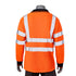 Class 3 Safety Polo With Double Band 2" Reflective Tape | Back side | Safety orange