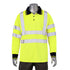 Class 3 Safety Polo With Double Band 2" Reflective Tape | Front side | Safety yellow