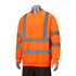 Class 3 Double Band Reflective Tape Safety Sweatshirt | Safety orange
