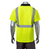 Class 3 Safety Polo W/ 2" Reflective Tape & Pocket | Back Side | Safety yellow