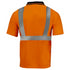Class 2 100% Cotton Knitted Reflective Polo Shirt With Pocket | Back side | Safety orange