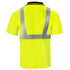 Class 2 100% Cotton Knitted Reflective Polo Shirt With Pocket | Back side | Safety yellow