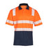 Class 3 Double Band Segmented Tape Polo Shirt With Pocket | Front side | Safety orange