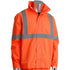 Waterproof Class 3 Reflective Tape Safety Rain Jacket | Safety orange
