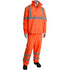 Waterproof Class 3 Reflective Tape Safety Rain Jacket | Safety orange