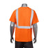 Class 2 Polyester Reflective Tape Safety T-Shirt With Pocket | Back side | Safety orange