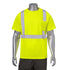Class 2 Polyester Reflective Tape Safety T-Shirt With Pocket | Front side | Safety yellow