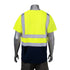 Class 2 Polyester Color Block Reflective Tape Safety T-Shirt | Back side | Safety yellow